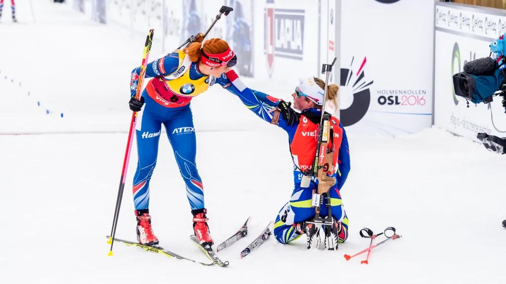 Gabriela Soukalová a Marie Dorinová Habertová