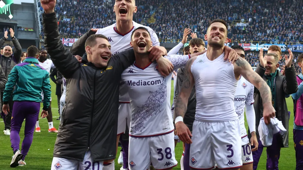 Radost fotbalistů Fiorentiny