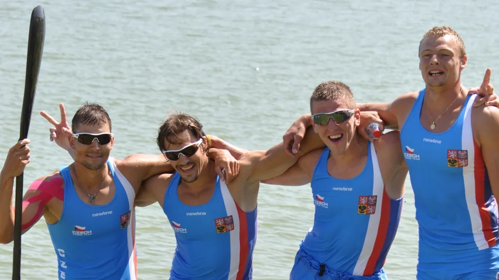 Čtyřkajak Davídek, Trefil, Souček, Štěrba