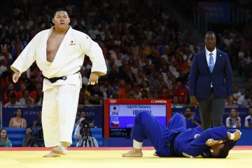 Lukáš Krpálek (v modrém kimonu) končí na olympijských hrách v Paříži