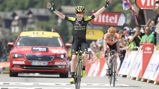 Finiš závodu La Course 2018