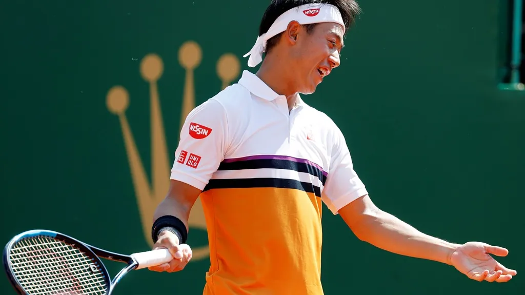 Kei Nišikori na turnaji ATP v Monte Carlu