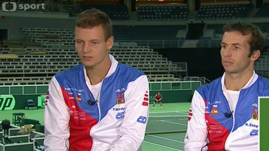 Tomáš Berdych a Radek Štěpánek v pořadu Na slovíčko