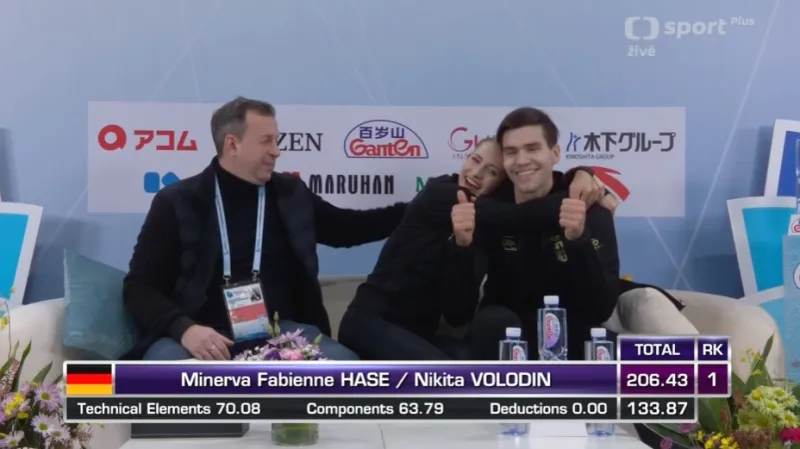 Volná jízda Haseové s Volodinem