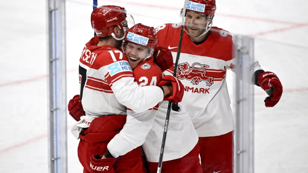 Radost hokejistů Dánska