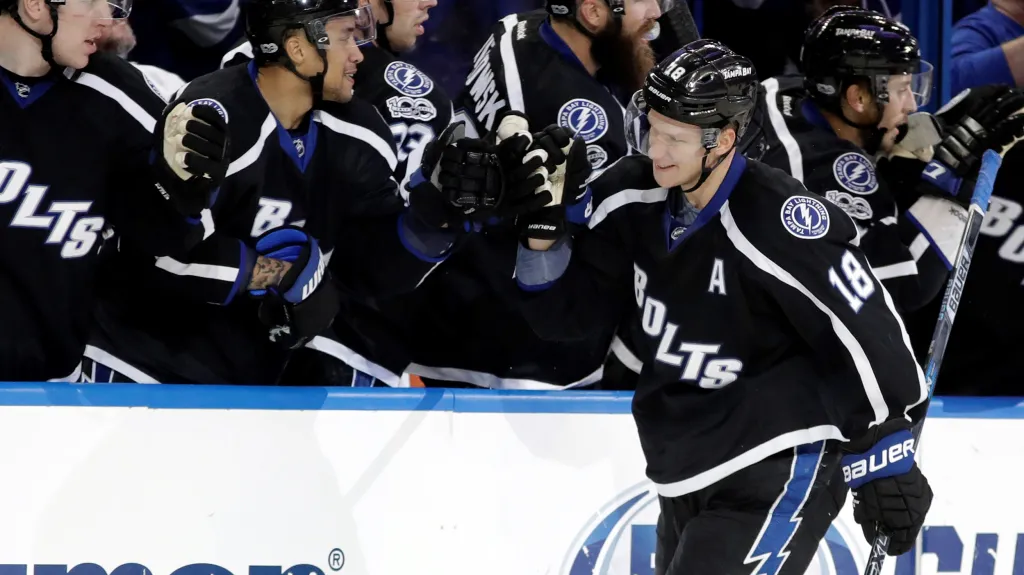 Ondřej Palát se raduje ze vstřelené branky