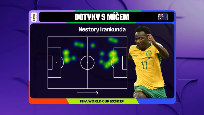 Dotyky s míčem Nestoryho Irankundy v utkání s Tureckem