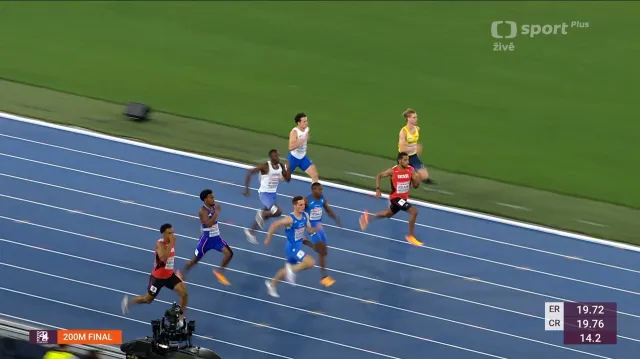 Finále na 200 metrů s Němejcem