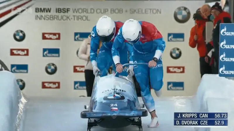 Dvořákův dvojbob si v Innsbrucku dojel pro 5. místo