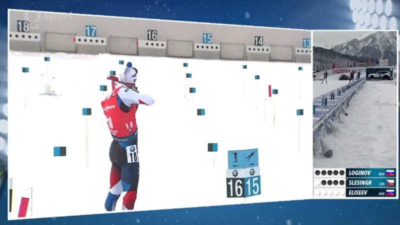 Sestřih sprintu biatlonistů v Hochfilzenu