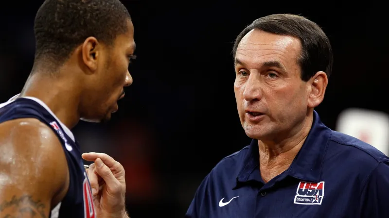 Mike Krzyzewski, trenér posledních dvou zlatých výběrů USA