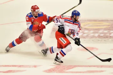 Roman Horák v utkání proti Rusku na Euro Hockey Tour