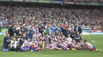 Atlético Madrid slaví zisk španělského Superpoháru