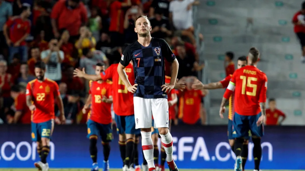 Utkání Španělsko - Chorvatsko