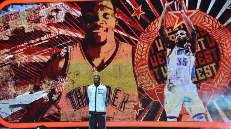 Kevin Durant přichází na scénu Utkání hvězd