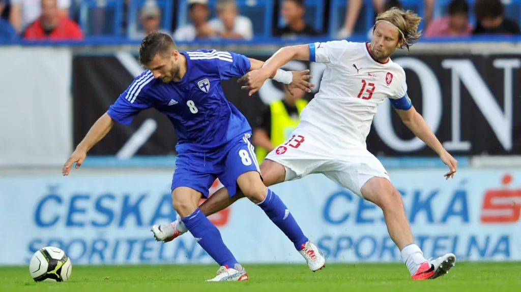 Jaroslav Plašil v duelu proti Finsku