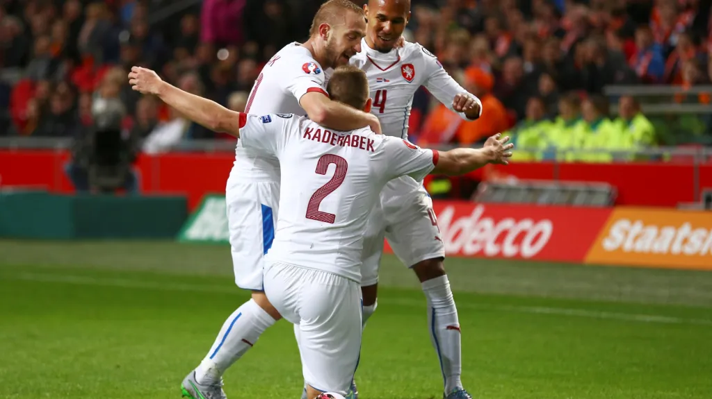 Slavící čeští fotbalisté