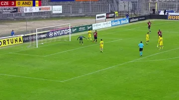 Gól v utkání Česko U21 – Andorra U21: Ševčík - 4:0 (27. min.)