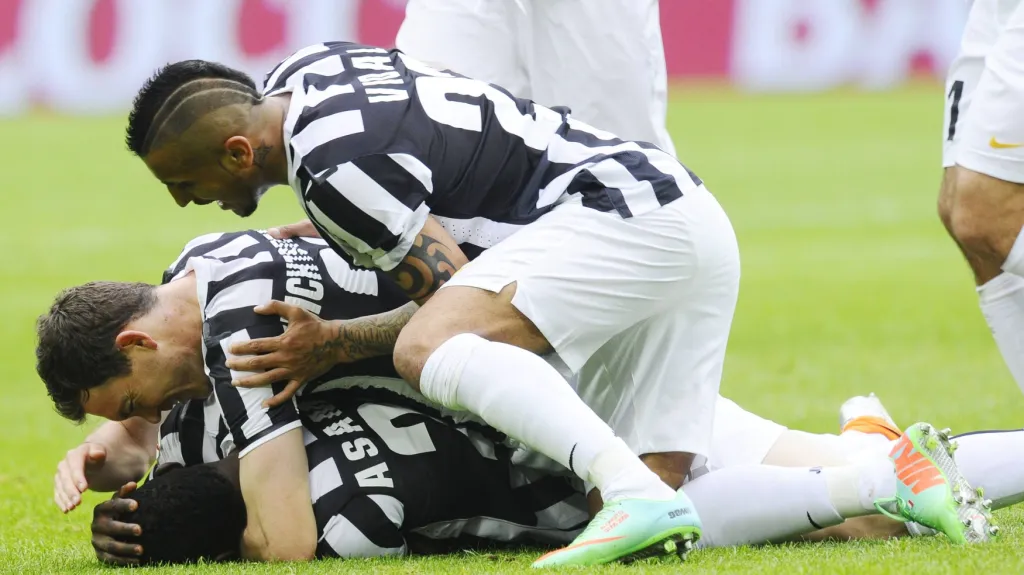 Radost hráčů Juventusu