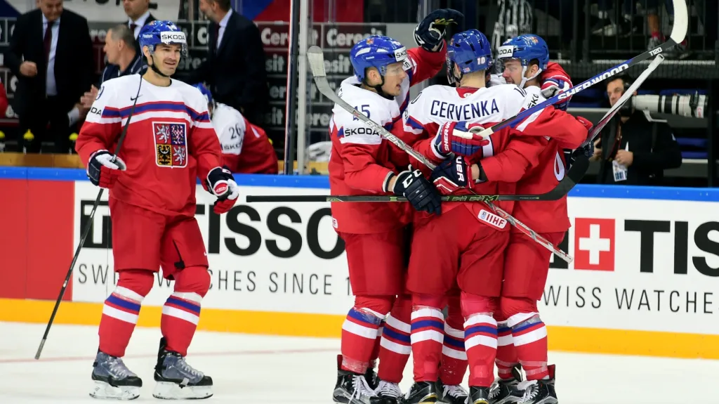 Radost českých hokejistů