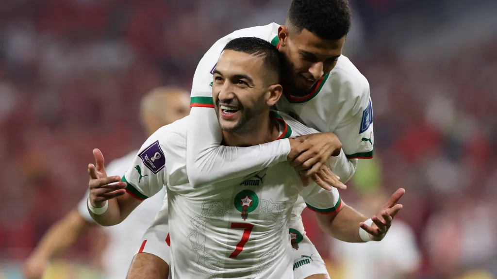 Hakím Ziyech slaví gól