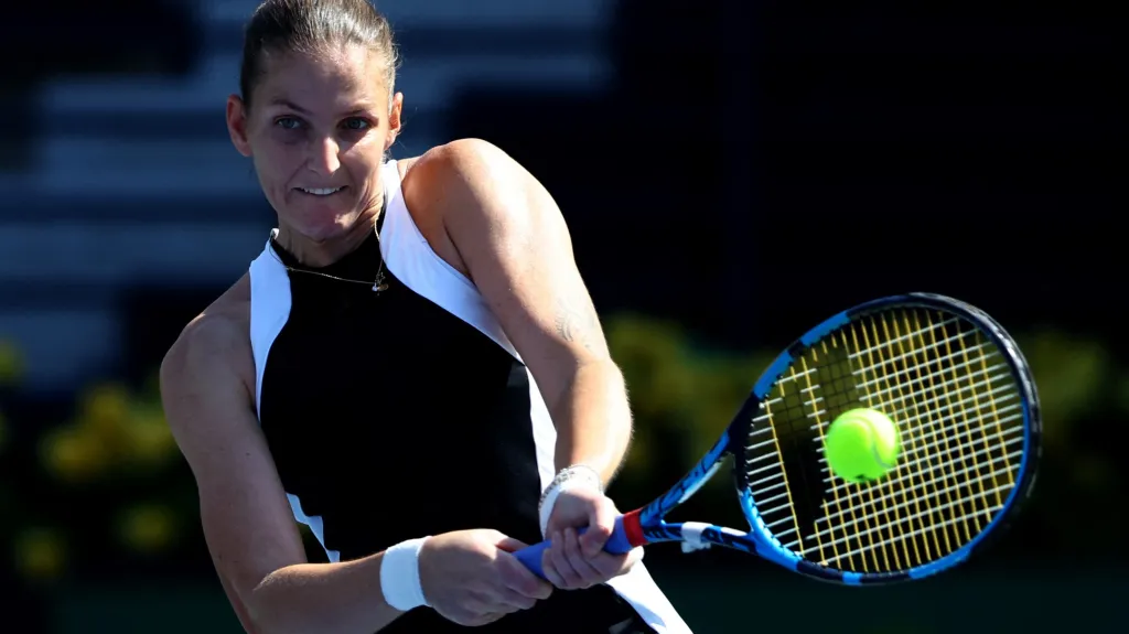 Karolína Plíšková na turnaji WTA v Dubaji