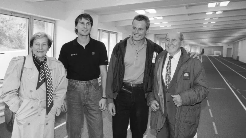 Dana Zátopková, Jan Železný, Robert Změlík a Emil Zátopek