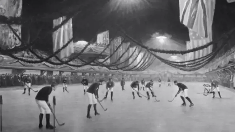 Hokej v hale Victoria na sklonku 19. století