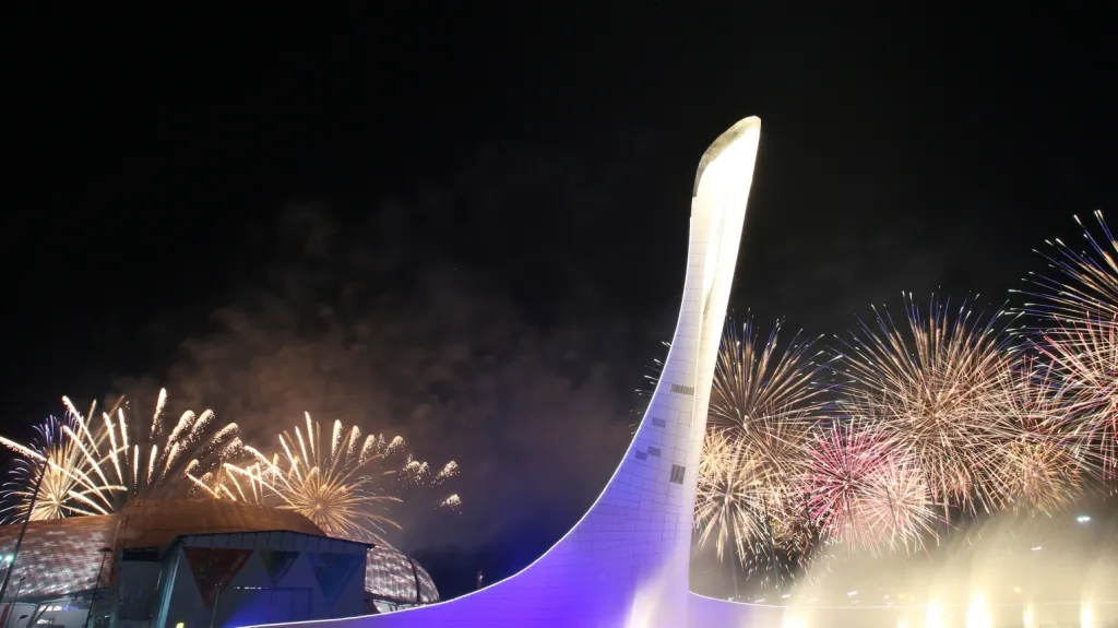 Zhasnutí olympijského ohně na ZOH v Soči