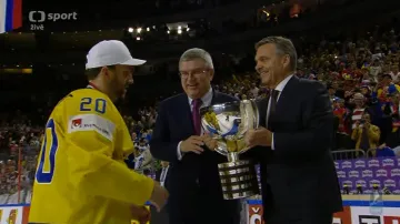 Oslavy Švédů a medailový ceremoniál po finále MS