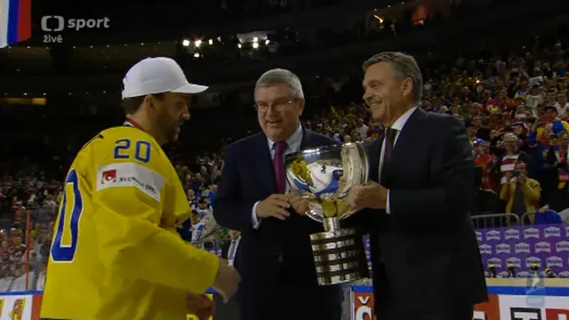 Oslavy Švédů a medailový ceremoniál po finále MS