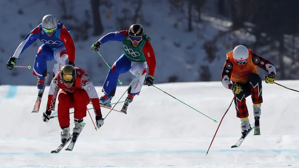 Kanadský skikrosař Dave Duncan (vpravo)