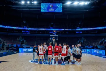 Čeští basketbalisté v rižské aréně