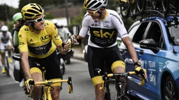 Geraint Thomas a Chris Froome