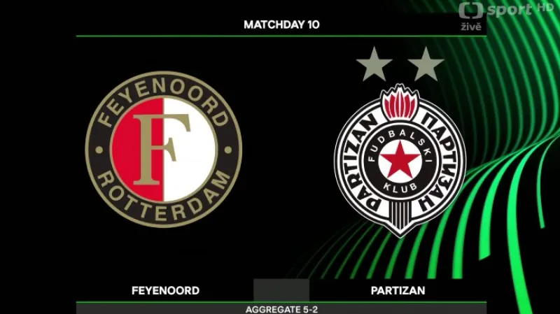 Sestřih utkání Feyenoord - Partizan