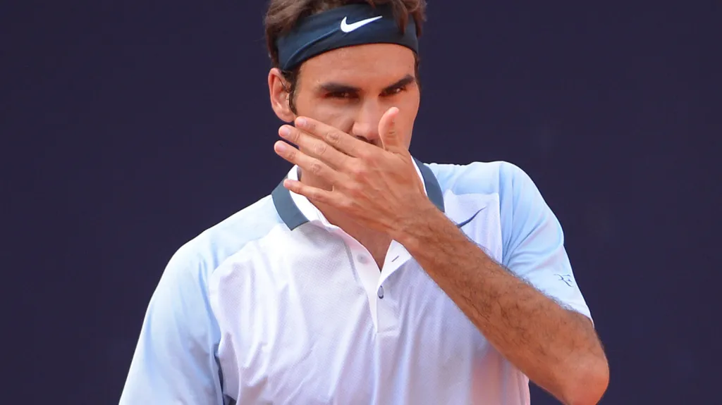 Roger Federer na turnaji v Hamburku