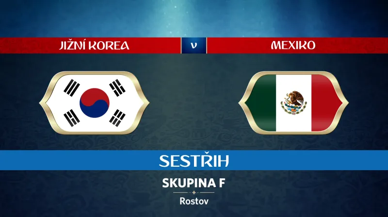 Sestřih utkání Jižní Korea - Mexiko