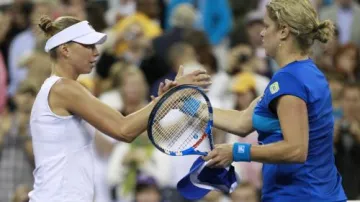 Kim Clijstersová a Vera Zvonarevová po finále US Open