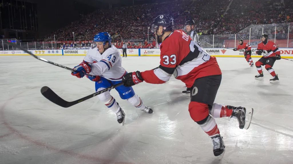 Utkání Ottawa Senators - Montreal Canadiens v rámci NHL 100 Classic