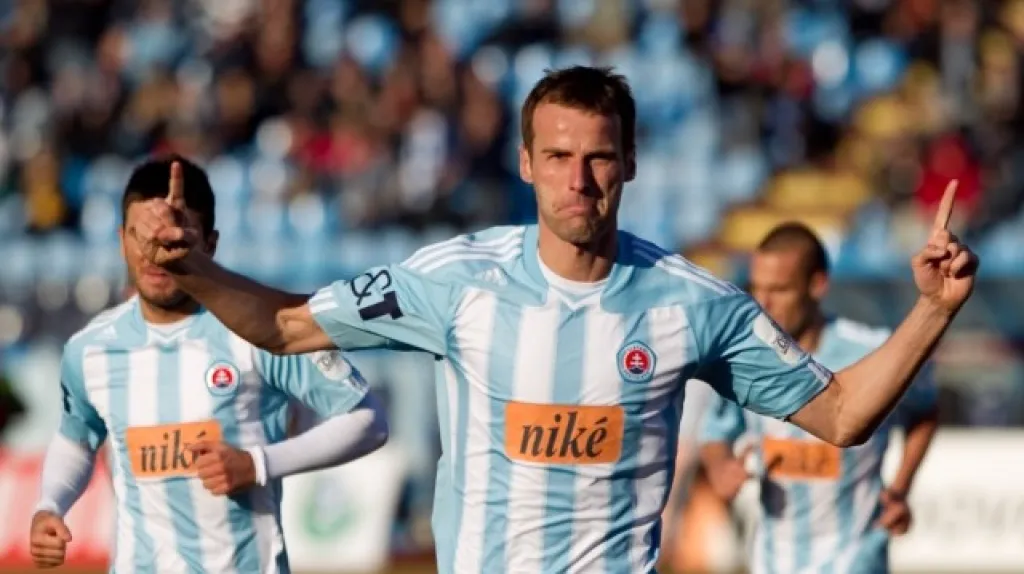 Radost hráčů Slovanu Bratislava