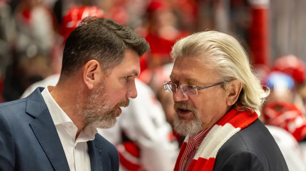 Boris Žabka s prezidentem Třince Jánem Moderem