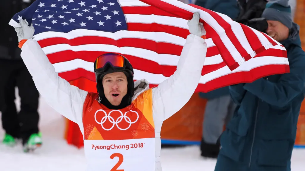 Shaun White se raduje ze zisku zlaté medaile
