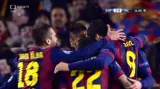 Gól v utkání Barcelona - Manchester City: Rakitić - 1:0 (31. min.)