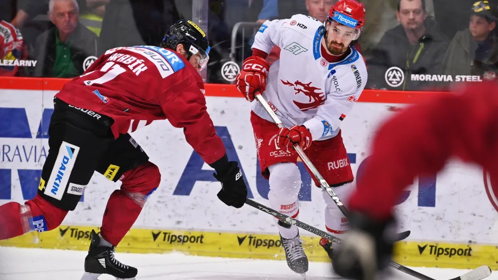 Daniel Voženílek v utkání se Spartou