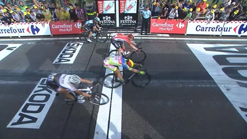 Závěrečný kilometr 2. etapy Tour de France