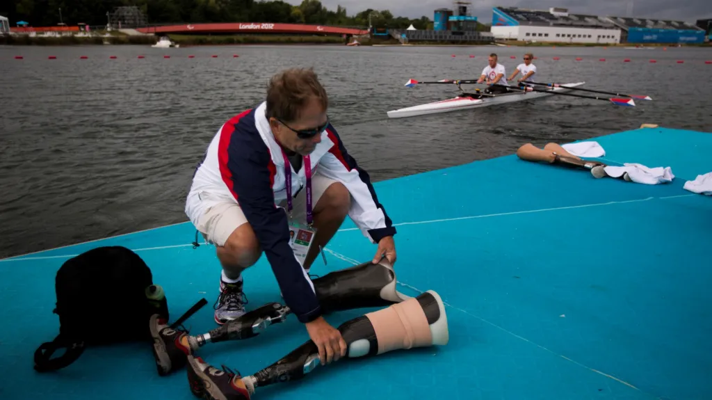 Kouč Roba Jonese a Oksany Masters na paralympiádě v Londýně 