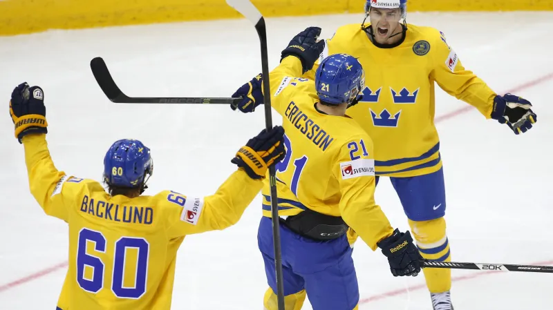 Jimmie Ericsson a Mikael Backlund na MS 2014. V reprezentačním dresu se sejdou i na nadcházejícím šampionátu