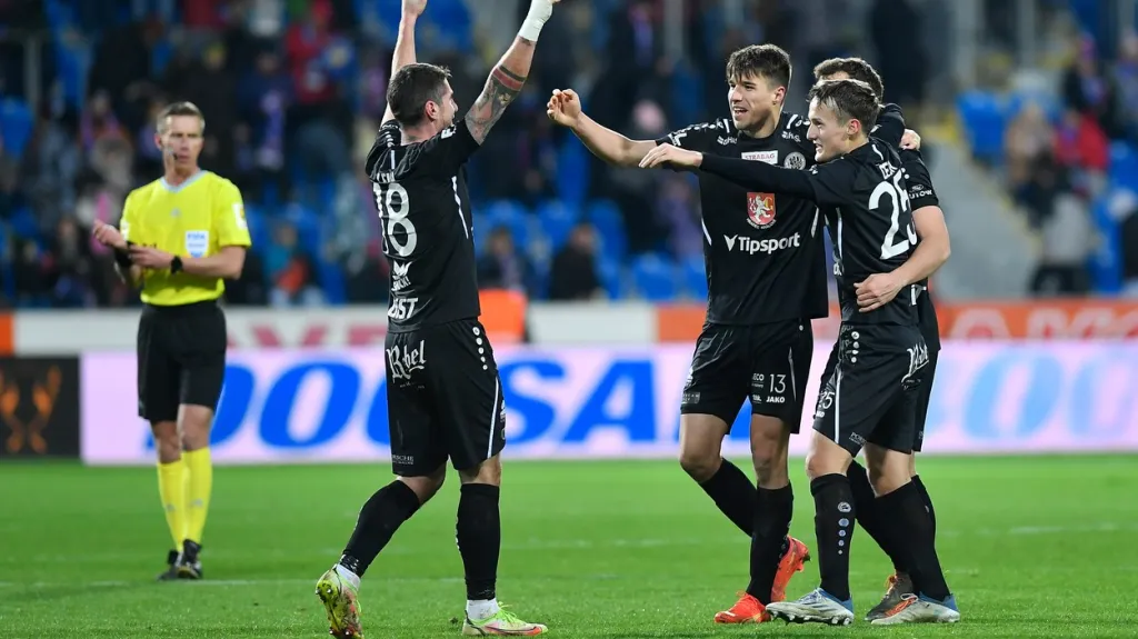 Radost fotbalistů Hradce Králové