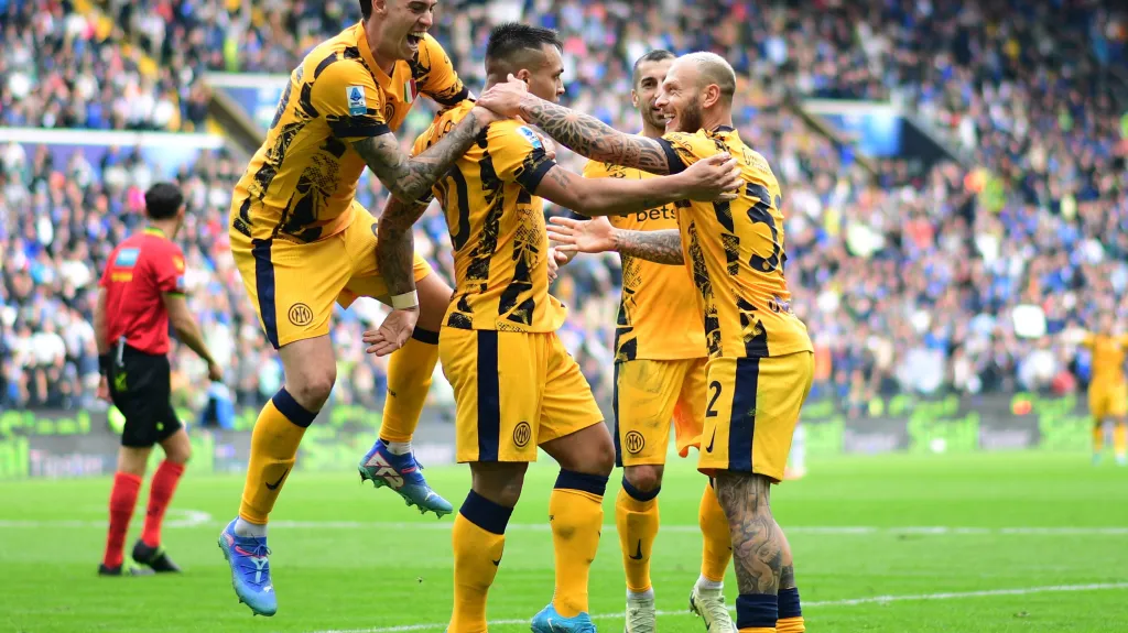 Radost fotbalistů Interu Milán