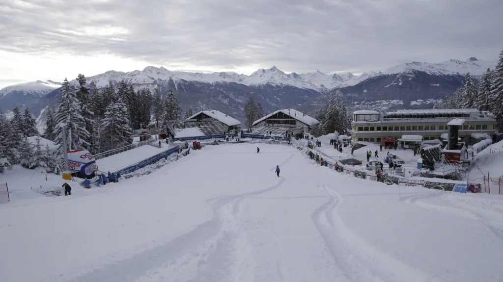 Crans Montana pod sněhem